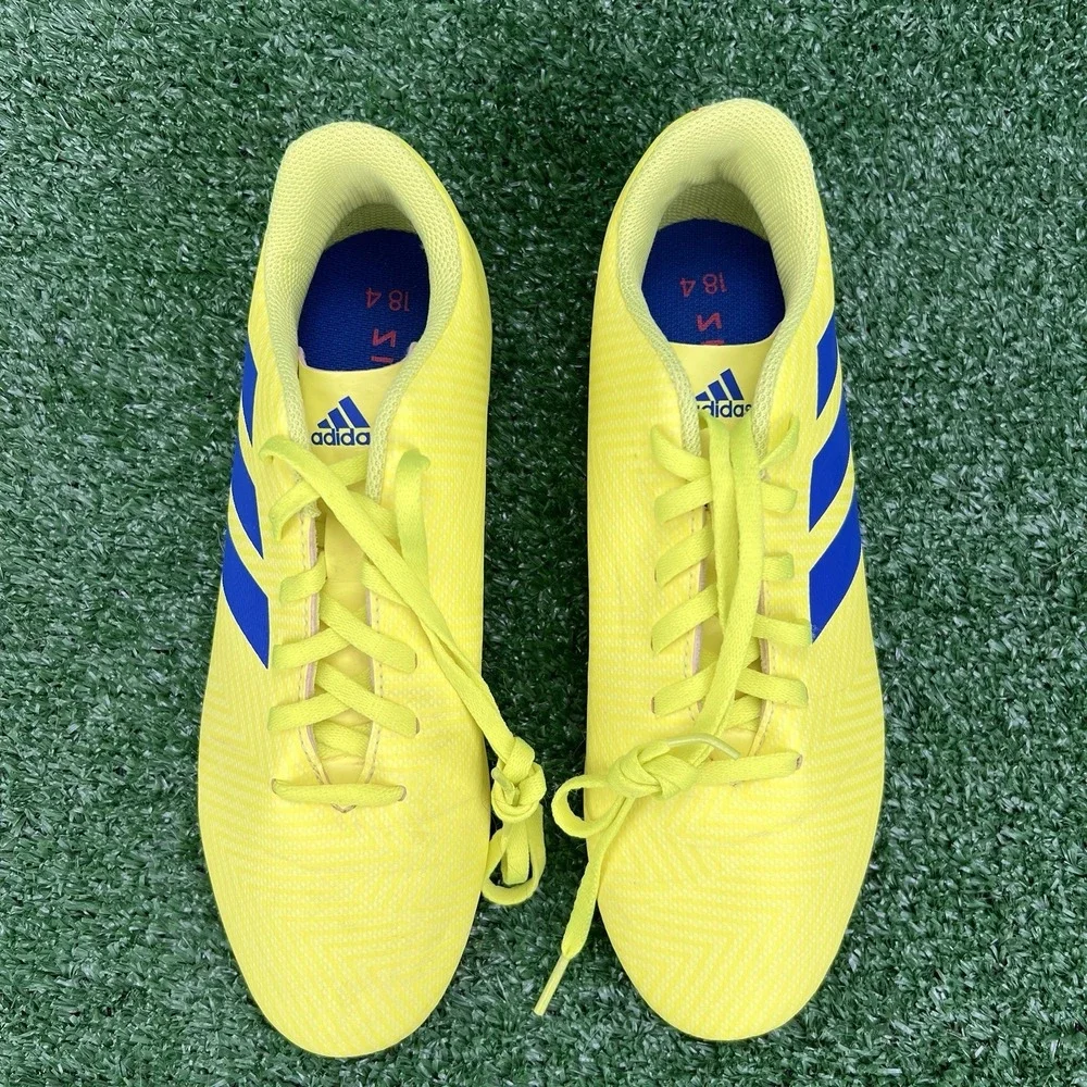 adidas Nemeziz 18.4 FxG Soccer Cleats  Mens 6 Solar Yellow / Blue Futbol‎ Boots